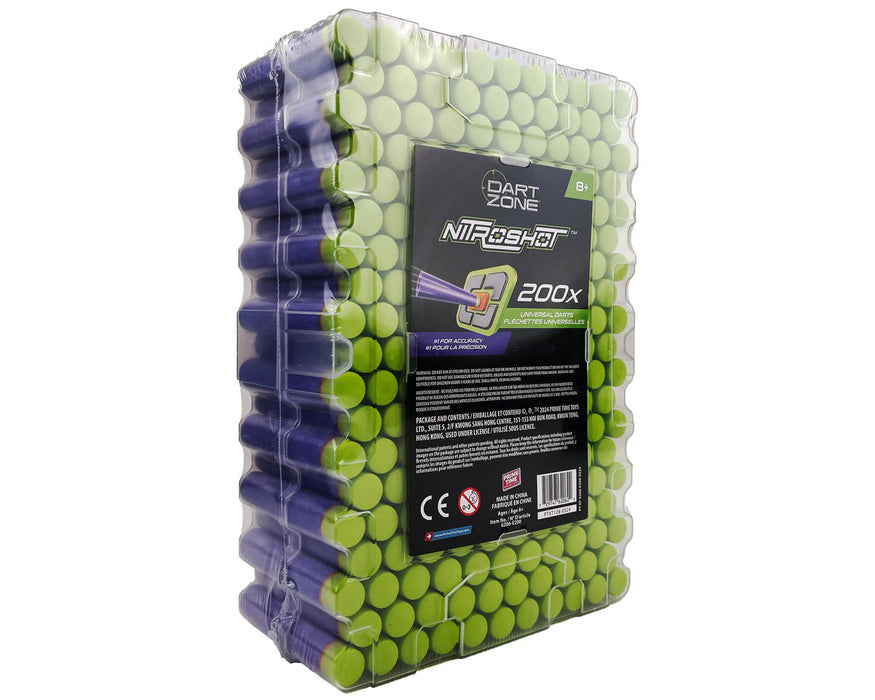 Dart Zone DZN6206-E200 Nitroshot™ Standard-Length Foam Darts Refill Pack (200 Pack)