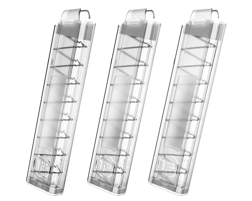 Dart Zone DZN6626-ACC1 Pro 12-Round Half-Length Slanted Magazines (3 Pack)