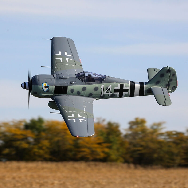 E-flite EFL01350 Focke-Wulf Fw190A 1.5m Smart BNF Basic Electric Airplane with AS3X and SAFE Select