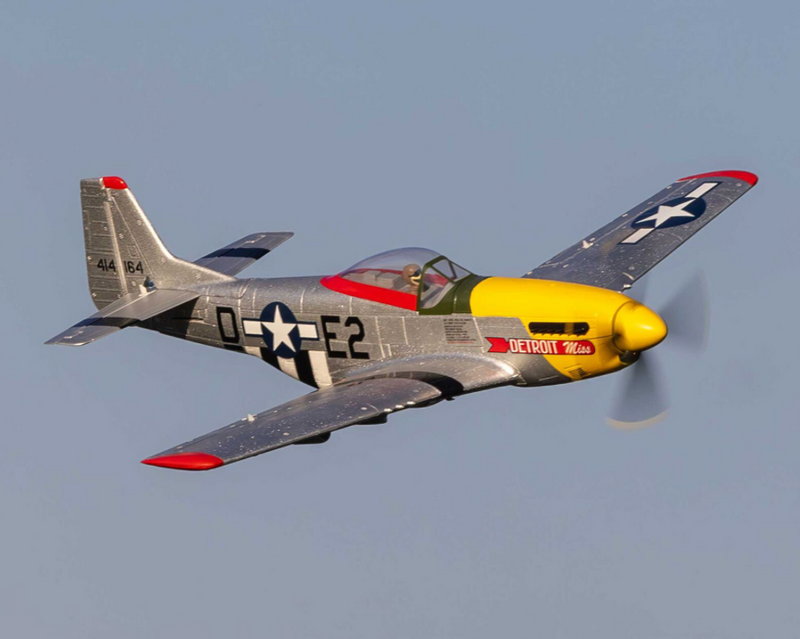 E-flite EFLU7350 UMX P-51D "Detroit Miss" BNF Basic Electric Airplane with SAFE Select
