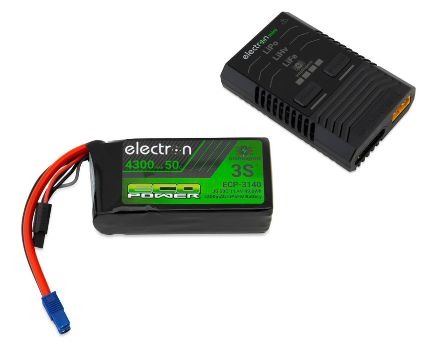 EcoPower 1012 Intelligent 3S HV 4300mAh EC3 LiPo Battery/"Electron Mini" Charger