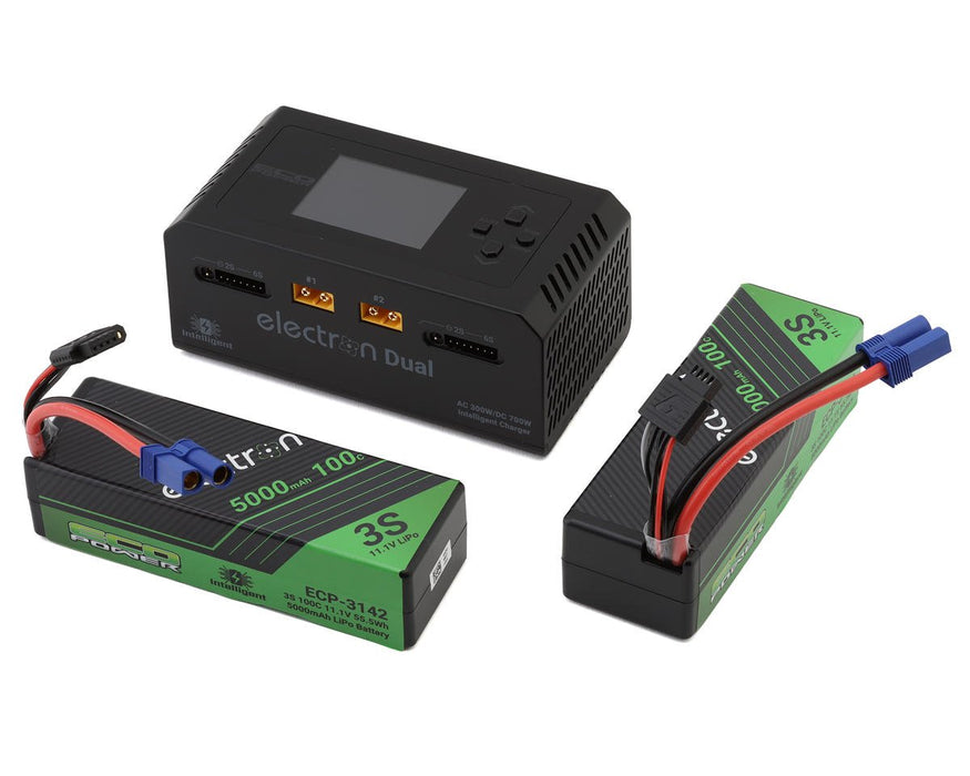 EcoPower 1018 Intelligent 2x3S 5000mAh EC5 LiPo Batteries/"Electron Dual" Charger