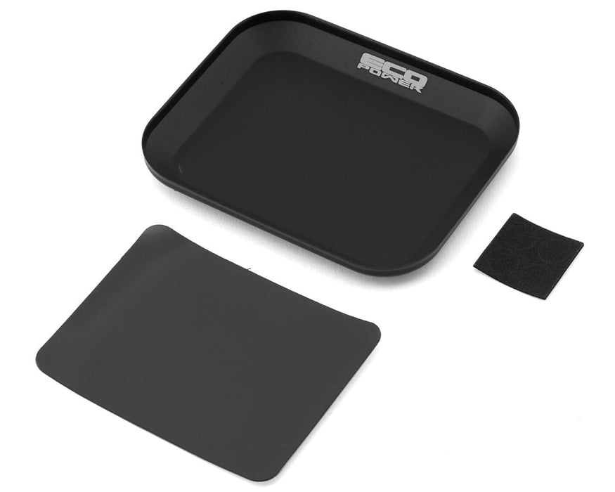 EcoPower 3007 Black 108X89X10mm Small Aluminum Magnetic Parts Tray/Screw Catcher