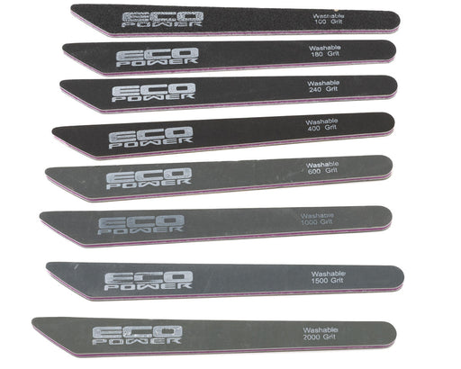 EcoPower 3013 100/180/240/400/600/1000/1500/2000 Grit Sanding Sticks Set (8 Pack)