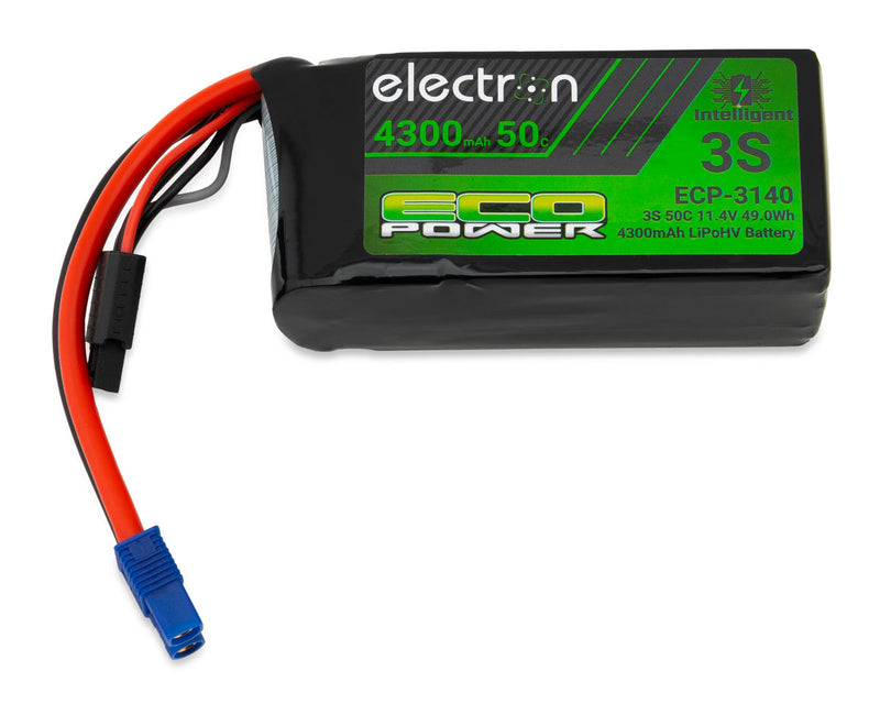 EcoPower 3140 "Electron" 3S 50C Intelligent HV LiPo Battery with EC3 Connector