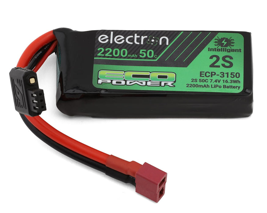 EcoPower 3150 "Electron" 2S 50C Intelligent LiPo Battery with T-Style Connector