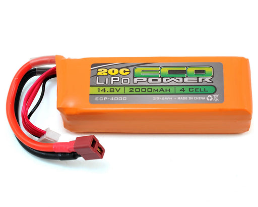 EcoPower 4000 14.8V 2000mAh "Electron" 4S LiPo 20C Battery Pack for Starter Box
