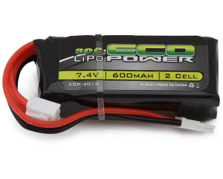 EcoPower 4016 7.4V 600mAh 2S 30C LiPo Battery with Molex Connector