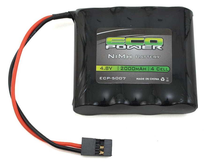 EcoPower 5007 4.8V 2000mAh 4-Cell NiMH AA SBS-Flat Receiver Battery with Rx Connector