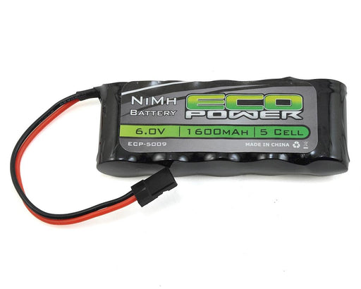 EcoPower 5009 6.0V 1600mAh 5-Cell NiMH Stick Receiver Battery Pack