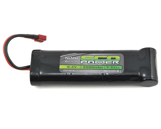 EcoPower 5018 8.4V 3000mAh 7-Cell NiMH Stick Pack Battery with T-Style Connector