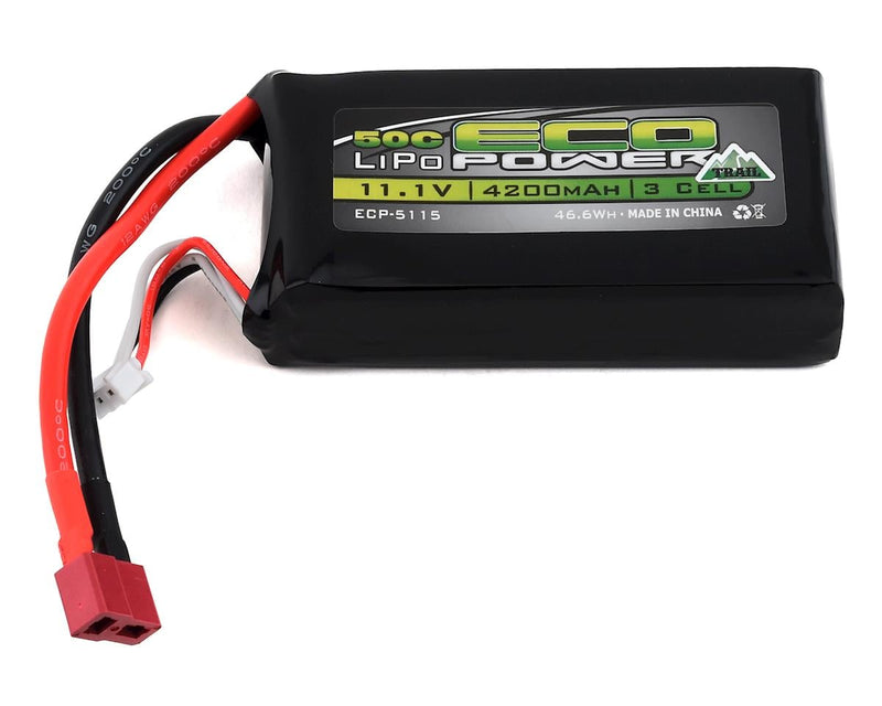 EcoPower 5115 11.1V 4200mAh "Trail" 3S Shorty 50C LiPo Battery