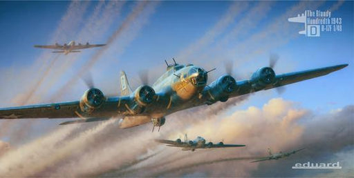 Eduard 11183 1/48 The Bloody Hundredth 1943 B17F Flying Fortress Bomber Model Aircraft Kit