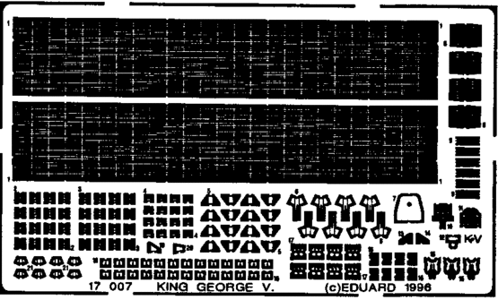 Eduard 17007 1/700 Etched Detail Parts for Tamiya King George V