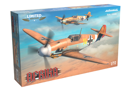 Eduard 2112 1/72 WWII Bf109 Afrika Fighter Dual Combo (Limited Edition Plastic Kit)