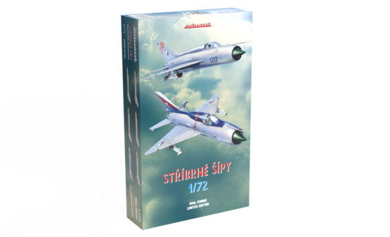 Eduard 2134 1/72 MiG21PF/PFM Soviet Cold War Jet Fighter Dual Combo (Limited Edition Plastic Kit)