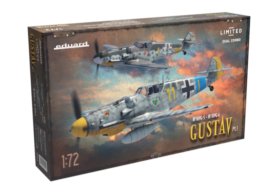 Eduard 2144 1/72 Gustav Part 1: WWII Bf109G5 & G6 German Fighter Dual Combo (Limited Edition) Model Aircraft Kit