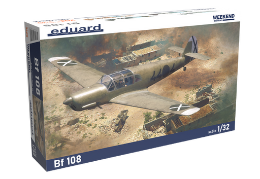 Eduard 3405 1/32 WWII Bf108 German Fighter (Weekend Edition Plastic Kit)