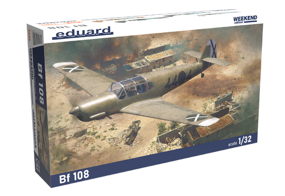 Eduard 3405 1/32 WWII Bf108 German Fighter (Weekend Edition Plastic Kit)