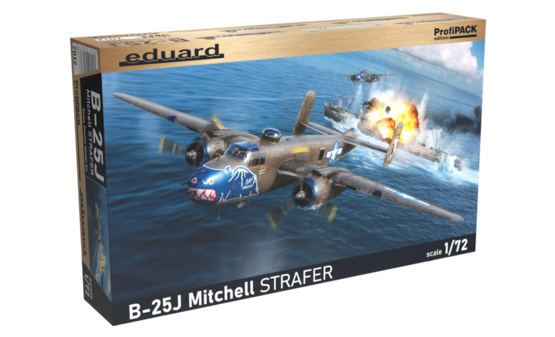 Eduard 7012 1/72 WWII B-25J Mitchell Strafer US Medium Bomber (Profi-Pack Edition) Model Aircraft Kit