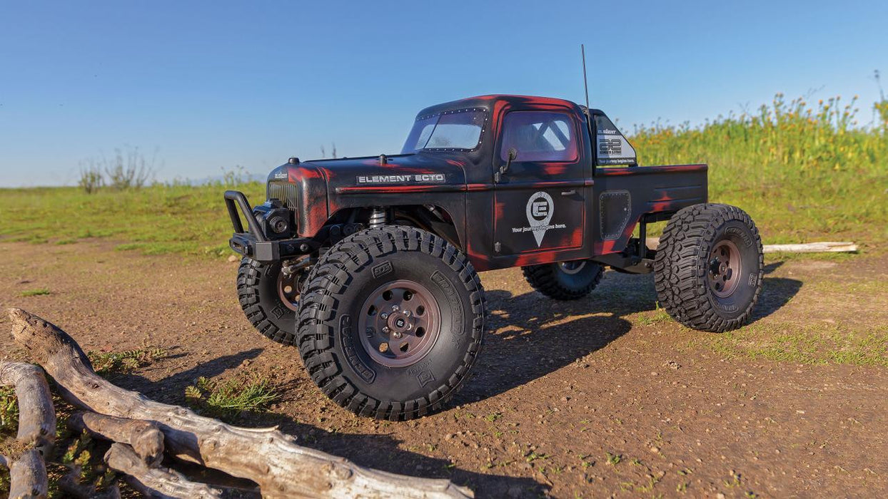 Element RC 40122C Enduro Ecto 1/10 RTR Trail Truck - Black with LiPo Battery & Charger Combo