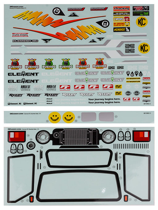 Element RC 42197 Bushido+ Decal Sheets