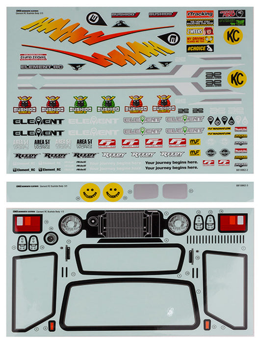 Element RC 42197 Bushido+ Decal Sheets