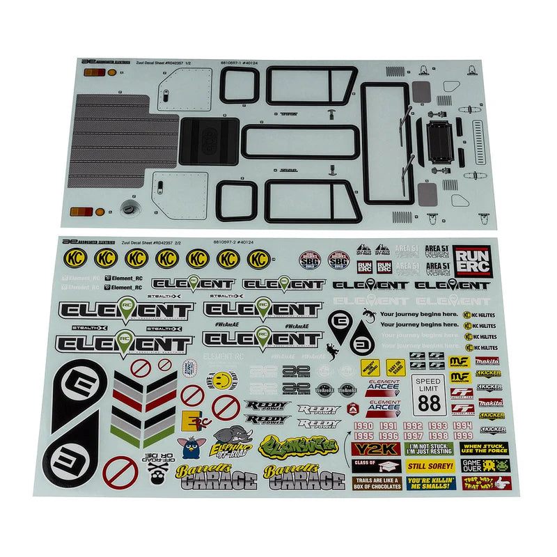 Element RC 42357 Decal Sheets for Enduro Zuul