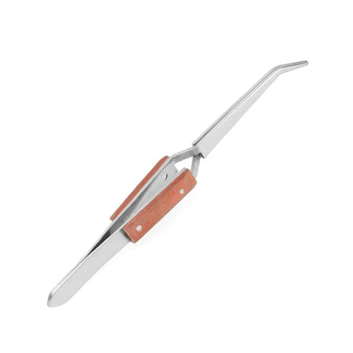 Enkay 1047-C Curved Wood Handle Soldering Tweezer