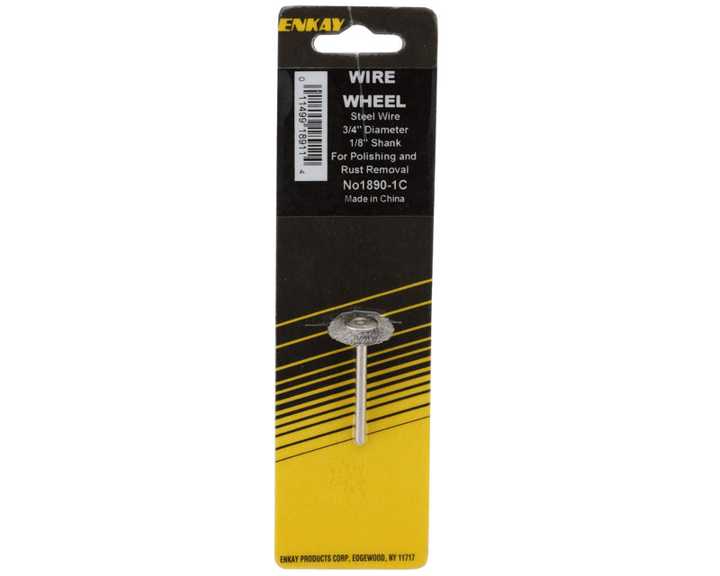 Enkay 1890-1C  Steel Wire Brush Wheel with 1/8" Shank