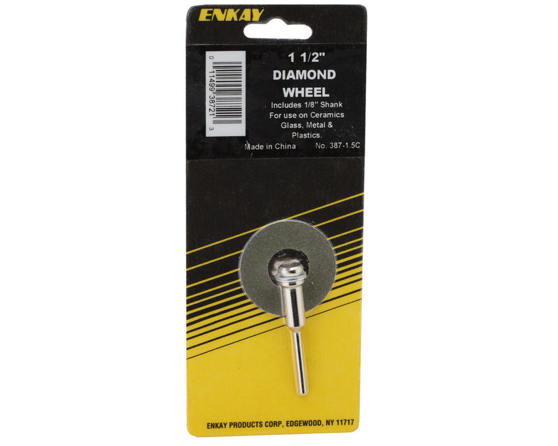 Enkay 387-1.5C  1 1/2" Diamond Cutting Wheel with 1/8" Shank