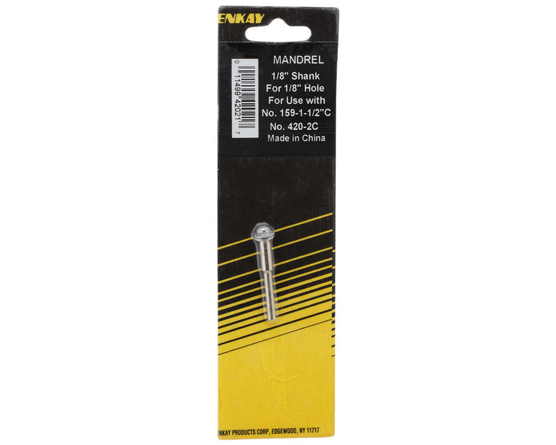 Enkay 420-2C  1/8" Miniature Buffing Wheel Mandrel with 1/8" Shank