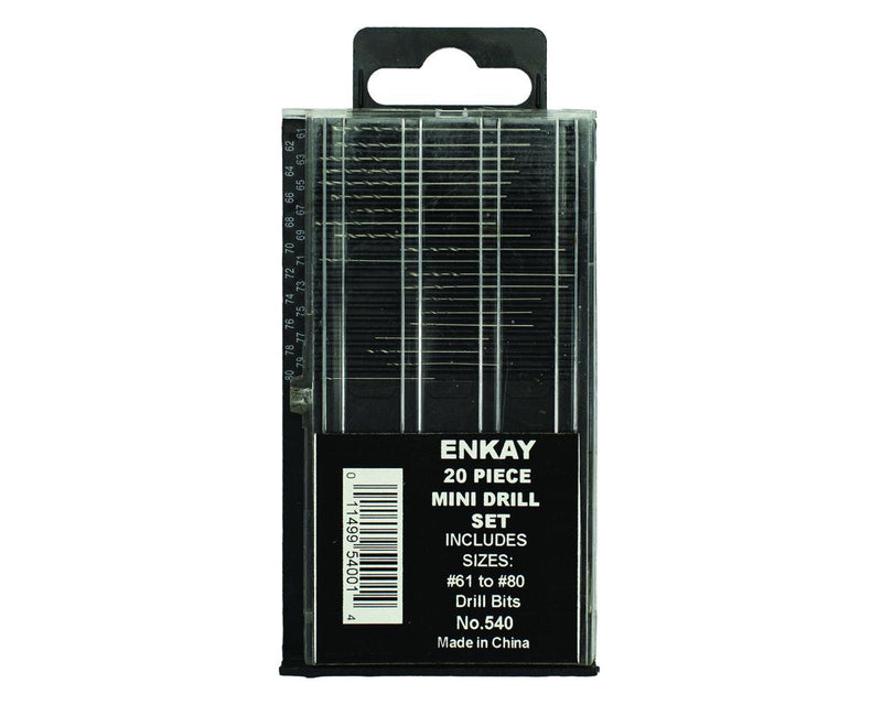 Enkay 540  20 Piece 61 to 80 Mini Drill Set