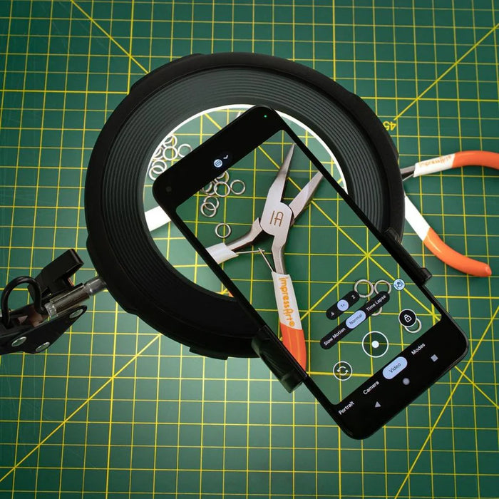 Enkay CRL-EK-B Magnifying Ring Light & Phone Attachment Bundle