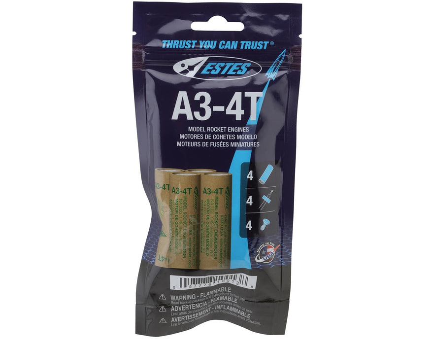 Estes 10013 A3-4T Bagged Engines with Starters and Plugs (4 Pack)