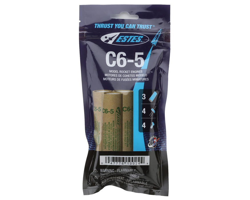 Estes 10024 C6-5 Bagged Engines with Starters and Plugs (3 Pack)
