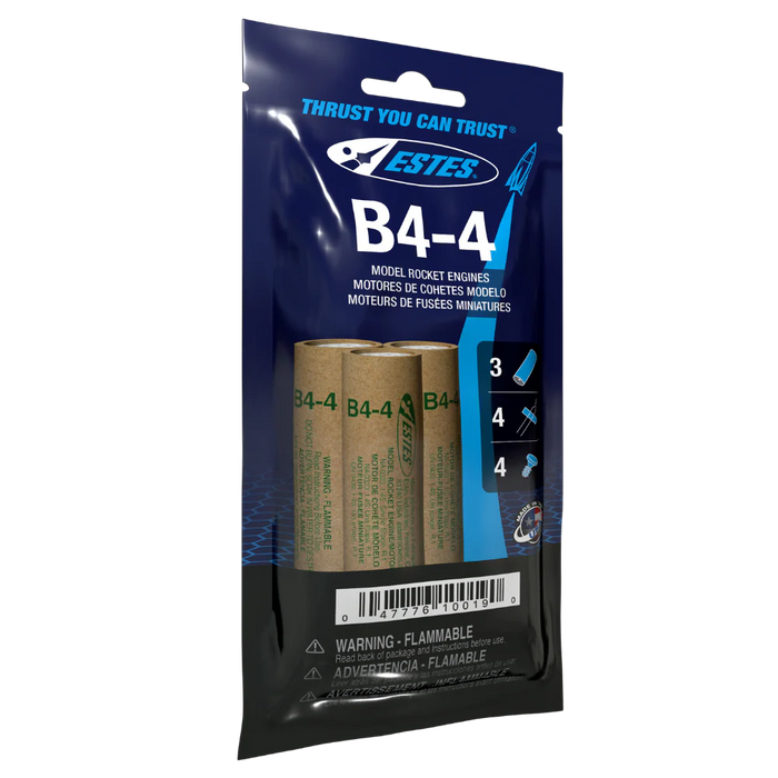 Estes 10019 B4-4 Bagged Rocket Engines with Starters and Plugs (3 Pack)