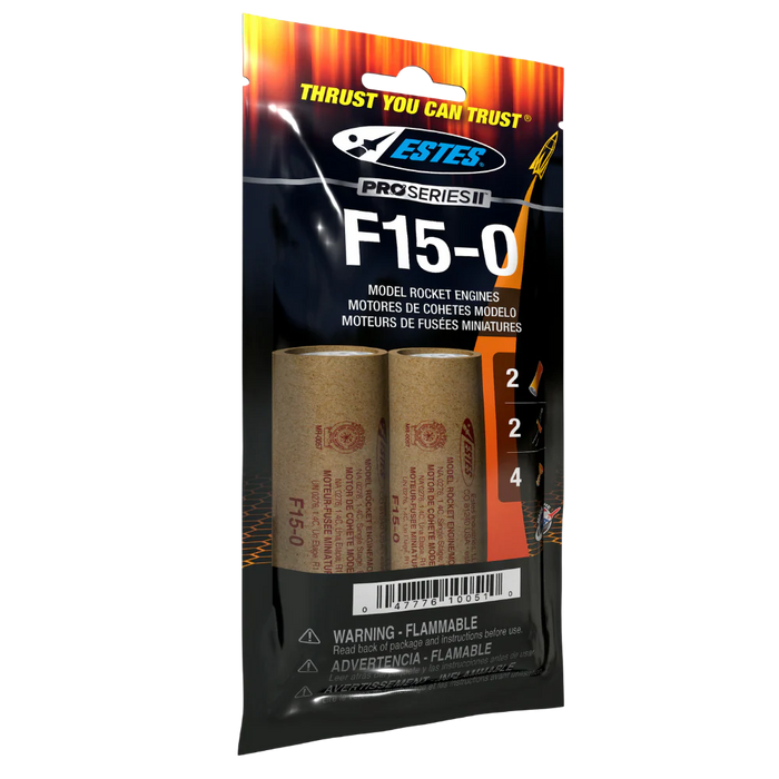 Estes 10051 F15-0 Bagged Rocket Engines with Starters and Plugs (2 Pack)