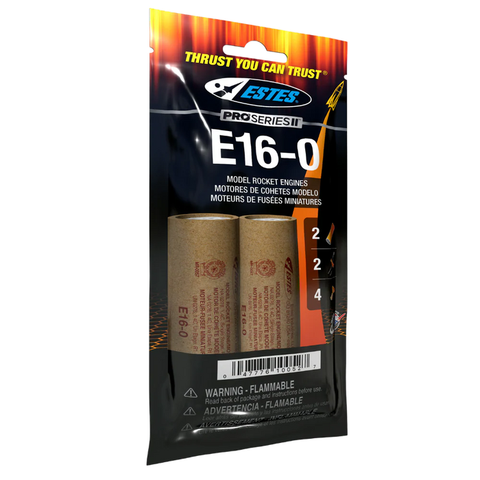 Estes 10052 E16-0 Bagged Rocket Engines with Starters and Plugs (2 Pack)