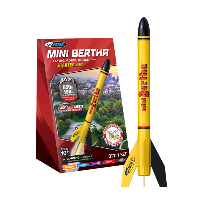 ESTES 5332 Mini Bertha Starter Model Rocket Set with Engines