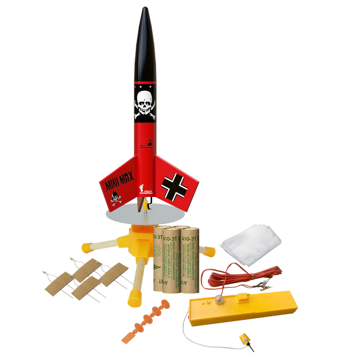 ESTES 5337 Mini Der Red Max Starter Model Rocket Set with Engines
