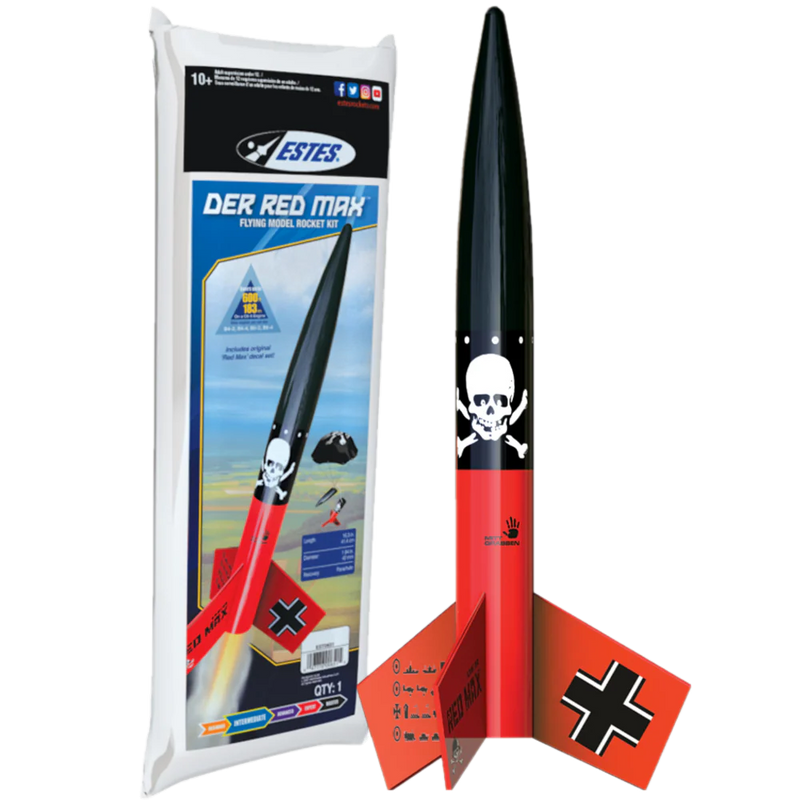 ESTES 651 Der Red Max Model Rocket Kit (Skill Level 1)