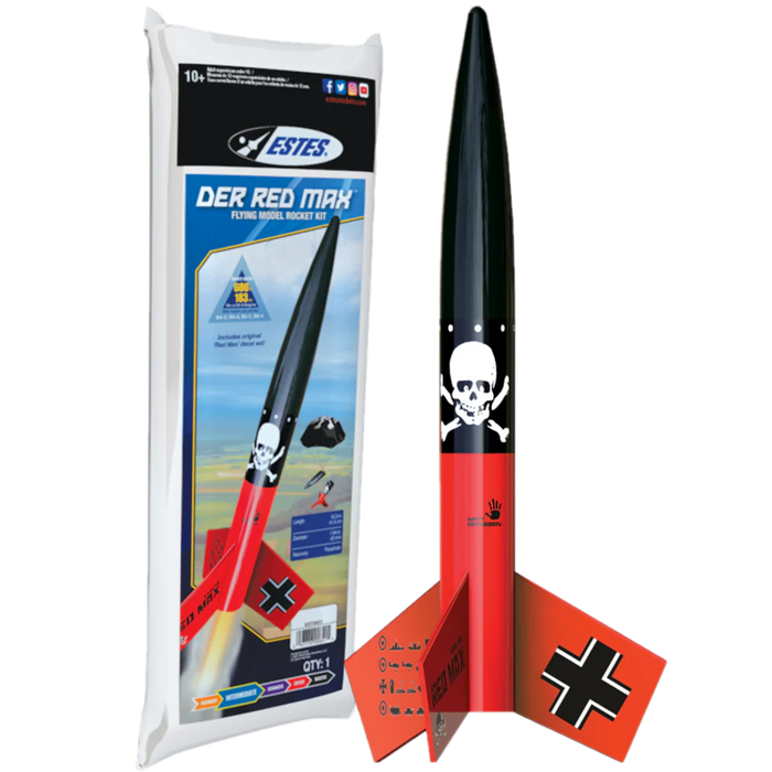 ESTES 651 Der Red Max Model Rocket Kit (Skill Level 1)