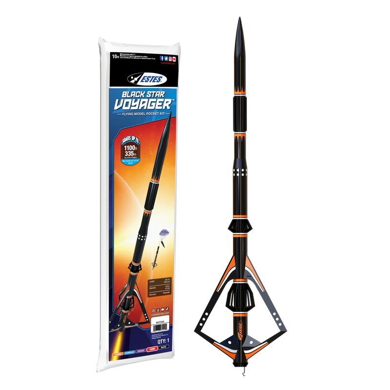 ESTES 7222 Black Star Voyager Model Rocket Kit Skill Level 5