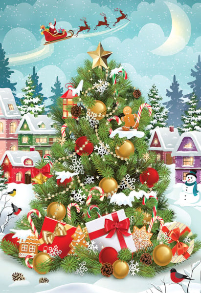 Eurographics 8551-5663 Christmas Tree 550 Piece Jigsaw Puzzle with Tin Storage