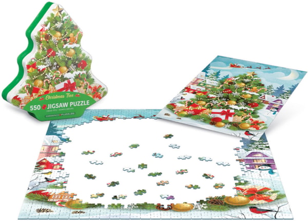 Eurographics 8551-5663 Christmas Tree 550 Piece Jigsaw Puzzle with Tin Storage