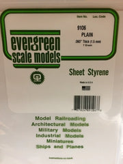 Evergreen Scale Models 9106 White Sheet Styrene .060 x 8 x 21 (2 Pack)