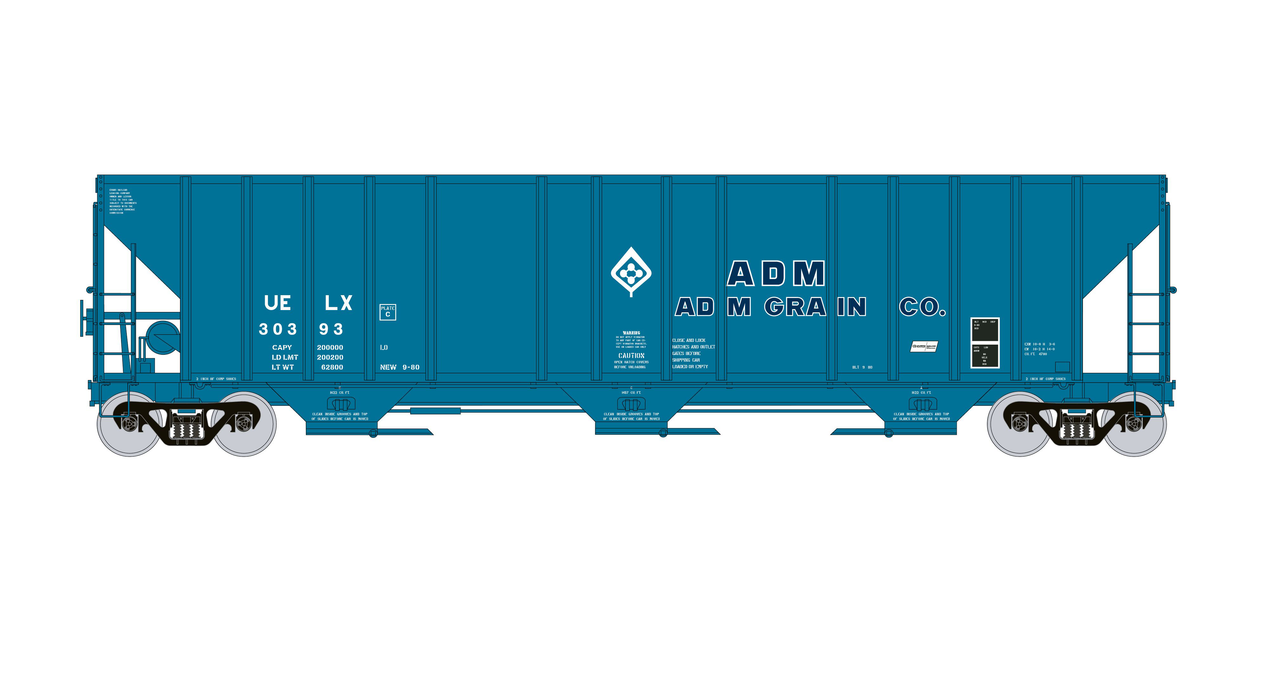 Exactrail Evolution EE1724-4 HO Scale Evans 4780 Covered Hopper UELX 30410