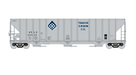 Exactrail Evolution EE1725-2 HO Scale Evans 4780 Covered Hopper ADM/UELX 65015