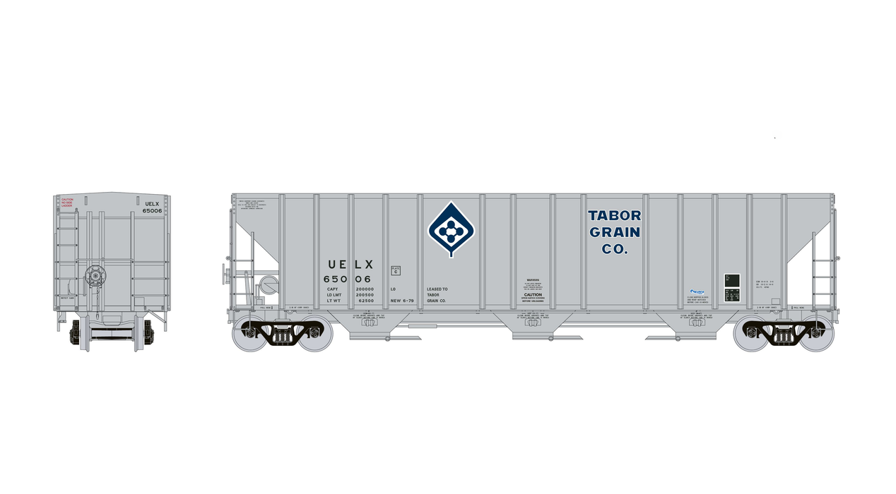 Exactrail Evolution EE1725-2 HO Scale Evans 4780 Covered Hopper ADM/UELX 65015